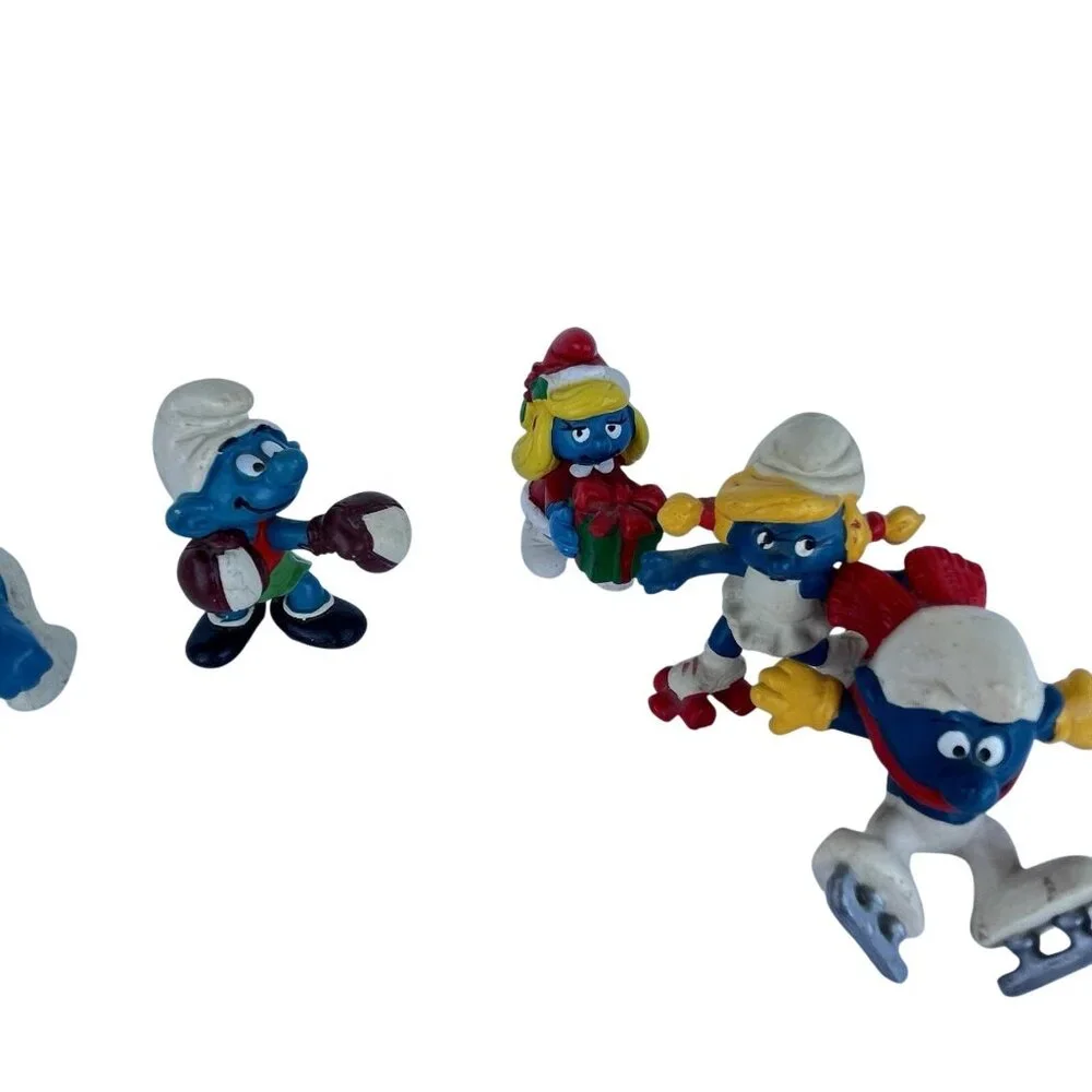 Smurfs Vintage Figure set of 8 Peyo Schleich Bully